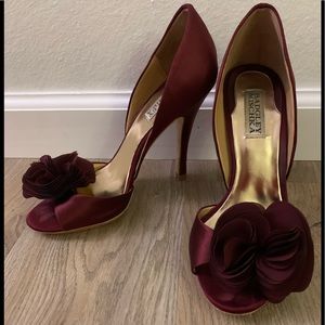 Badgley Mischka Randall satin heels